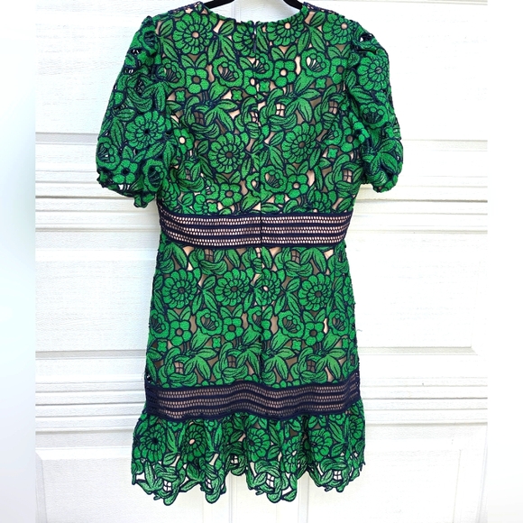 Adelyn Rae Green Floral Lace Mini Dress - Picture 8 of 9